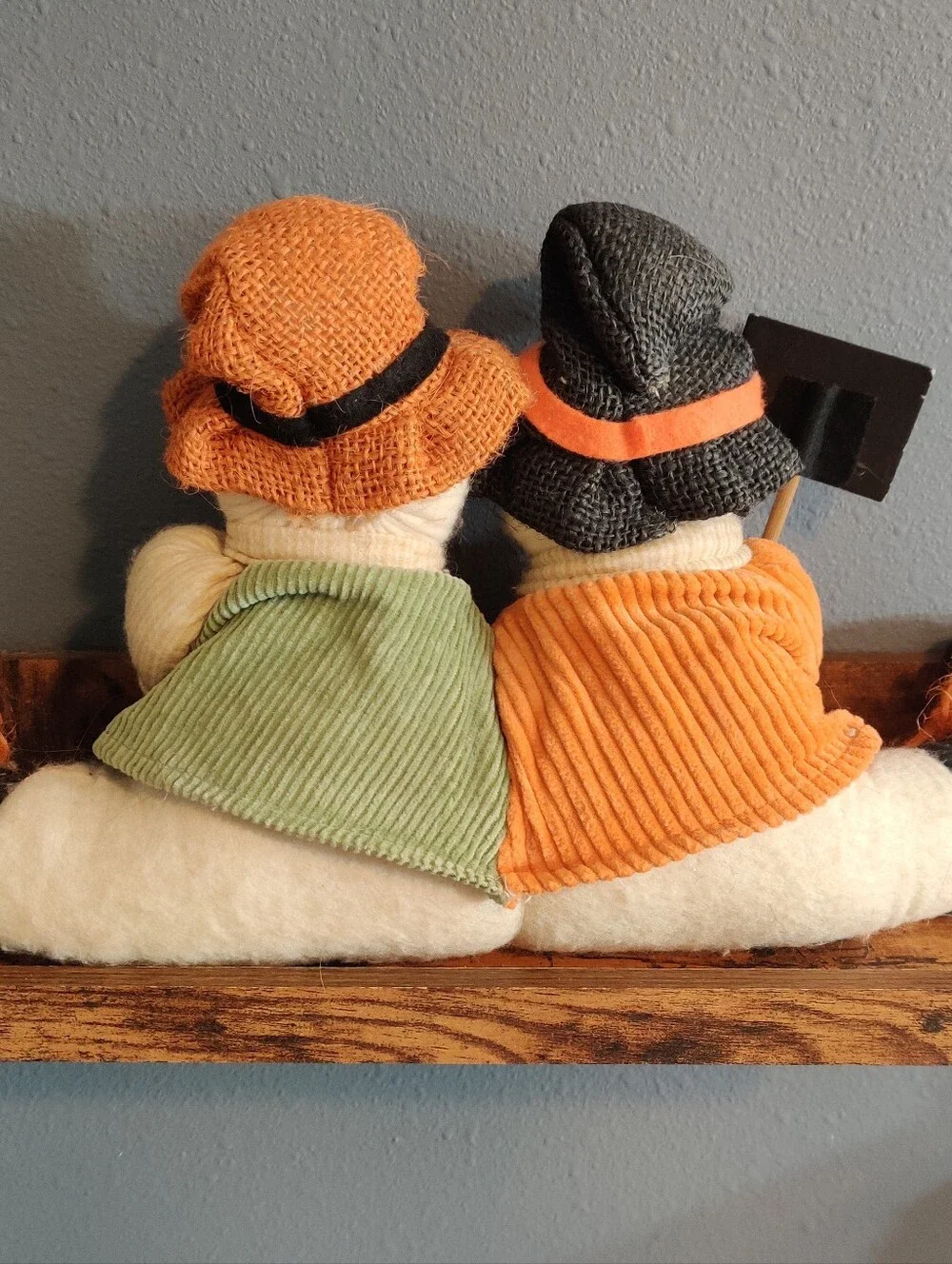 Doorstopper Scarecrow Snowman Weighted Plush Fall Decor Pumpkin Autumn Orange